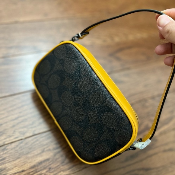 Coach Jamie Wristlet In Signature Canvas With Varsity Motif - Picture 6 of 7